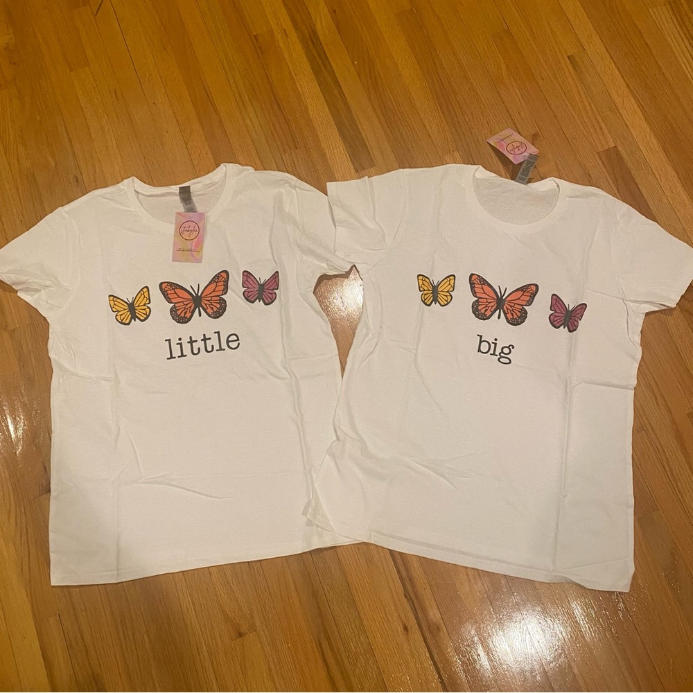 Colllege sorority Big-Little tee shirts L NWT